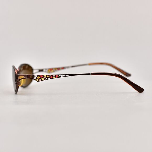 HEARTLAND MALLORY EYEGLASSES BROWN 52-17-135 STAINED GLASS FRAMES ONLY - Picture 2 of 4